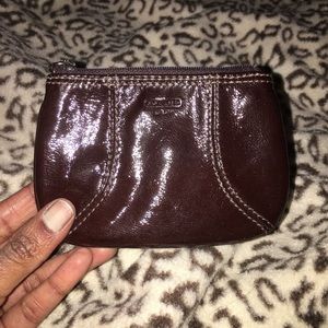 NWOT👛 Coach brown patent leather Miny Skny.